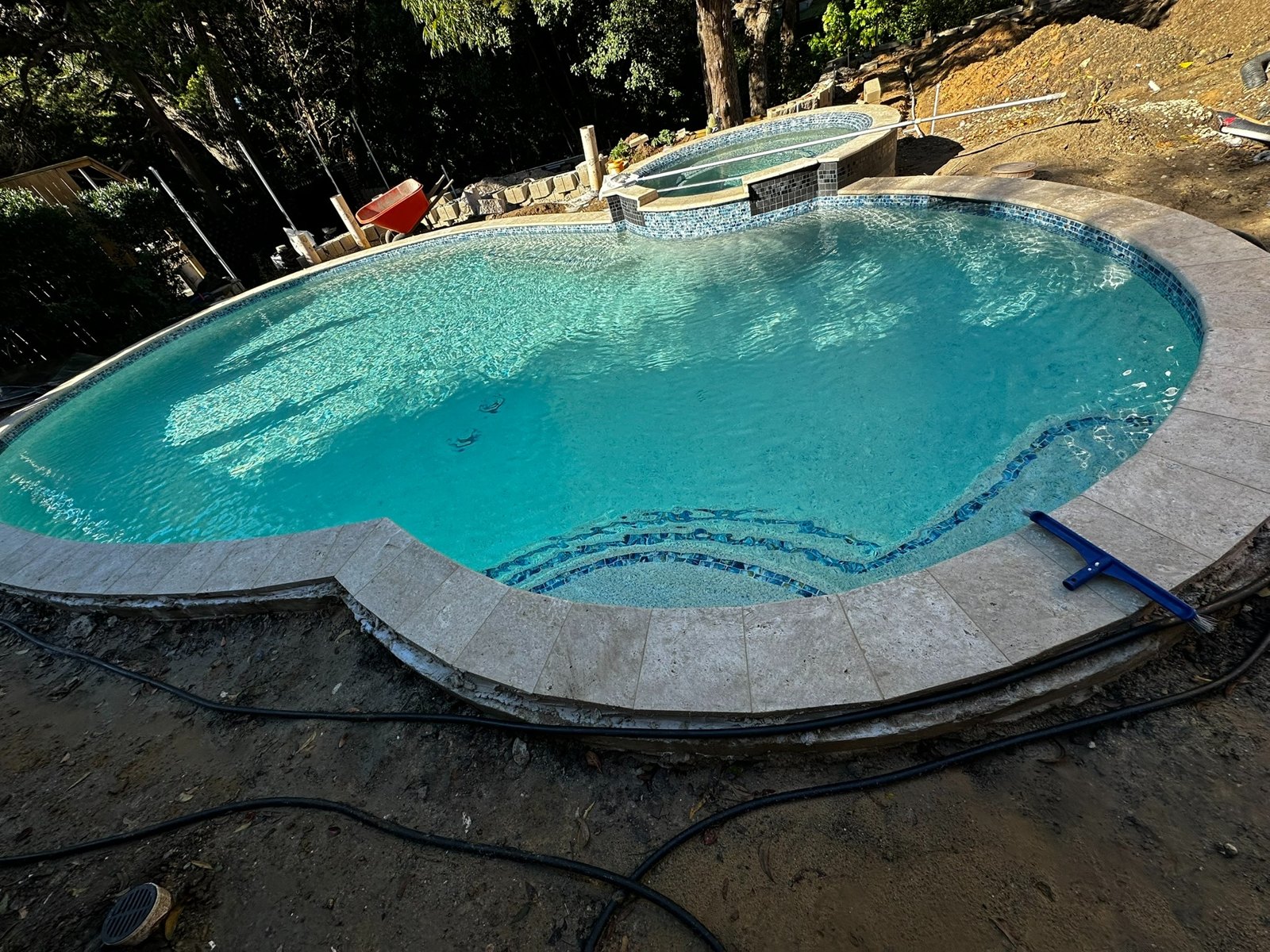 Pool finish and waterline tile