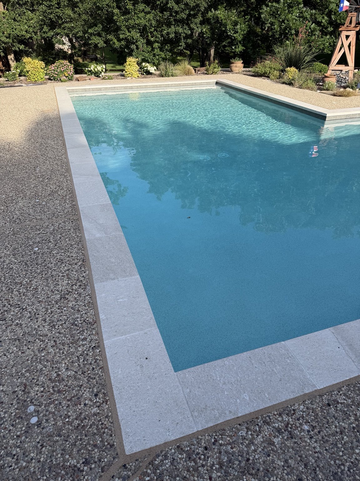 Updated pool edge and waterline