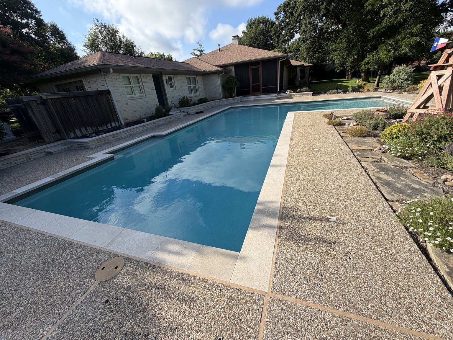 Wide view of the updated pool