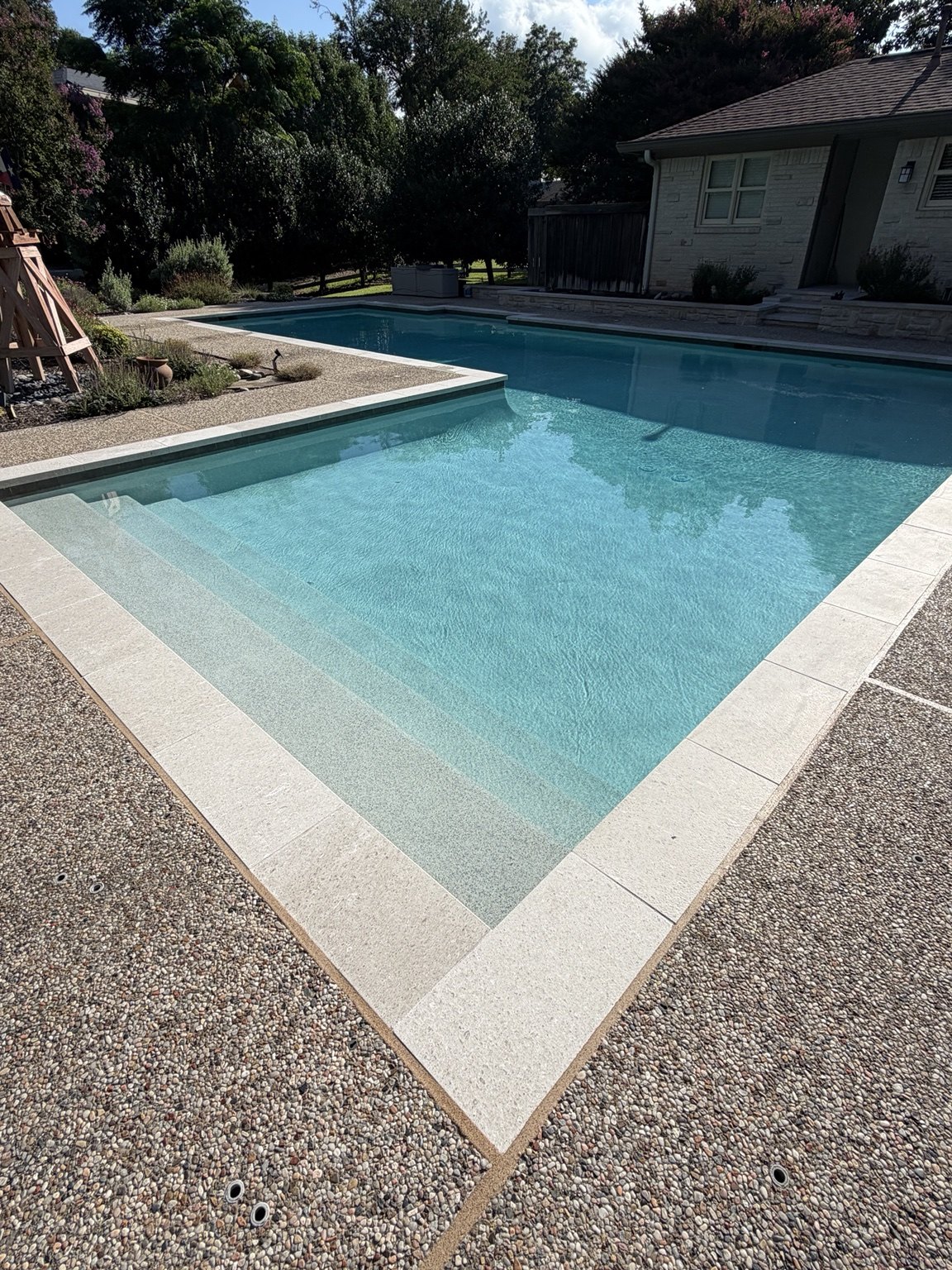 Updated shallow end and steps