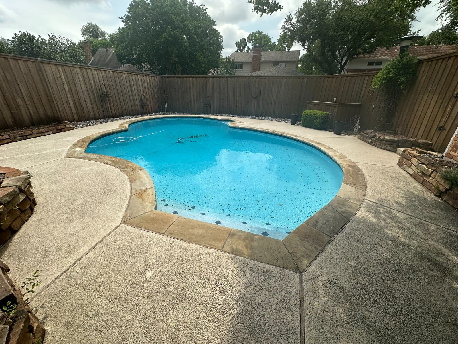 Deck resurfacing — before